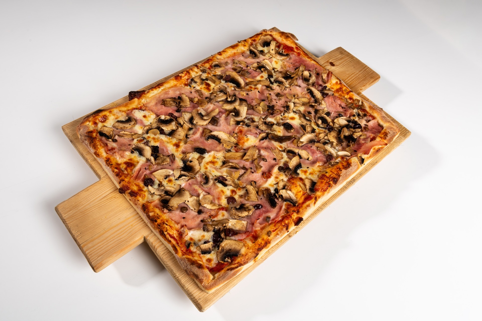 Pizza prosciuto cotto e funghi Family