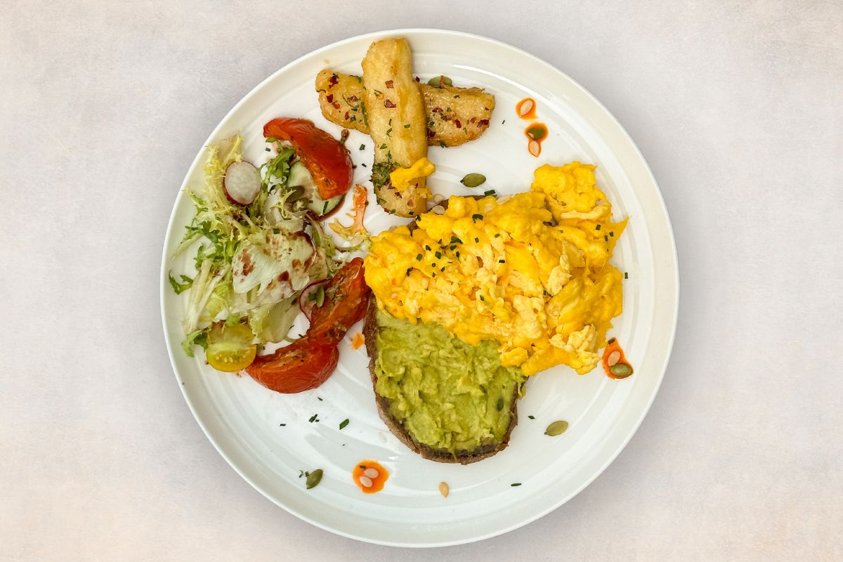 Avocado Toast with Eggs (D, E)