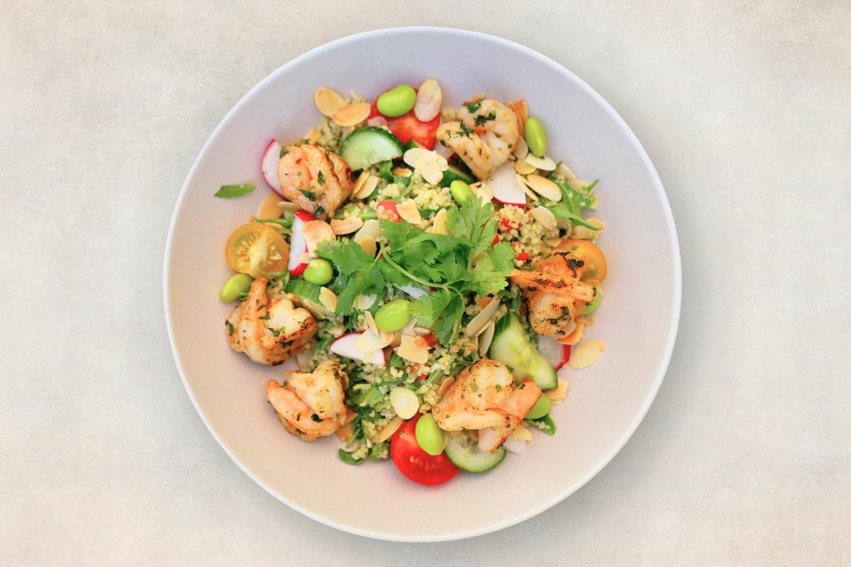 Rocket Cous Cous with Shrimp (N, SF)