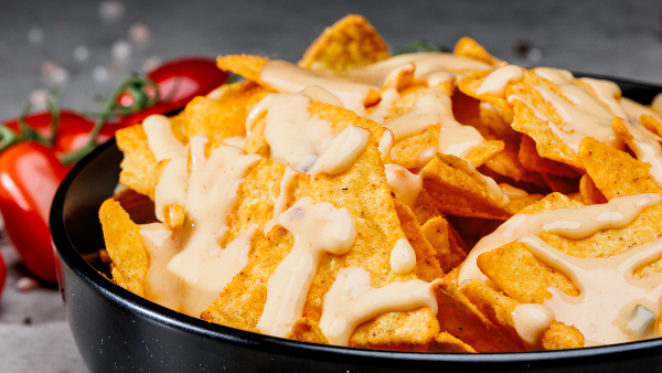 Nachos salsa dip cheese